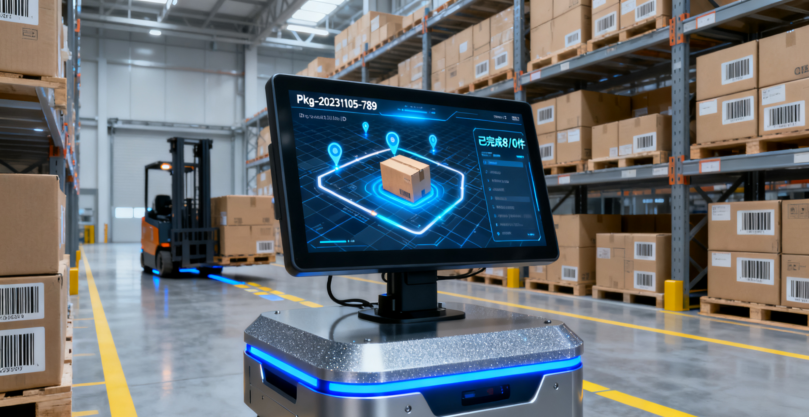 工業顯示器在智慧配送設備配套中的應用