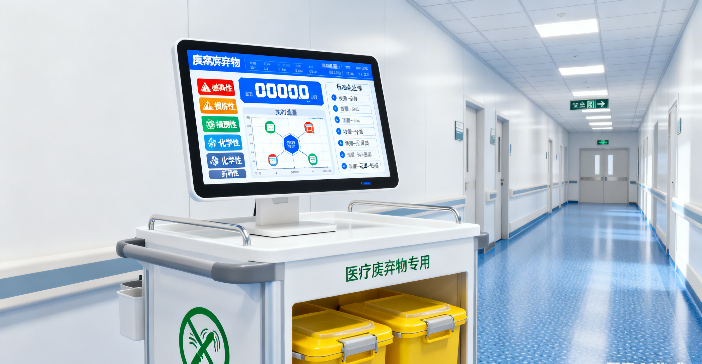 工控顯示器在醫療廢棄物推車中的應用